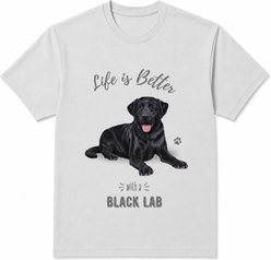 E&S PETS Black Labrador T-Shirt, Grey, X-Large