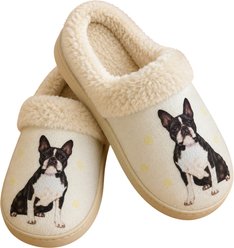 E&S PETS Boston Terrier Snugg Slippers, Small/Medium