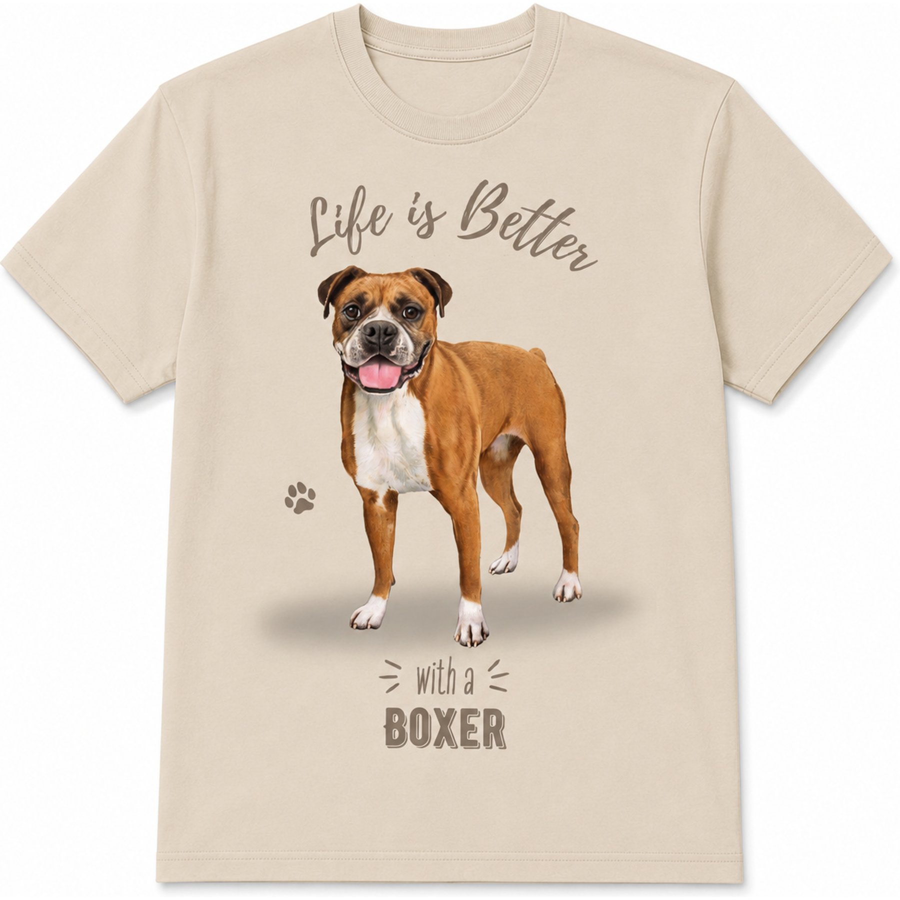 E&S PETS Boxer T-Shirt, Ivory, Large