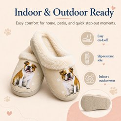 E&S PETS Bulldog Snugg Slippers, Large/X-Large slide 2 of 7