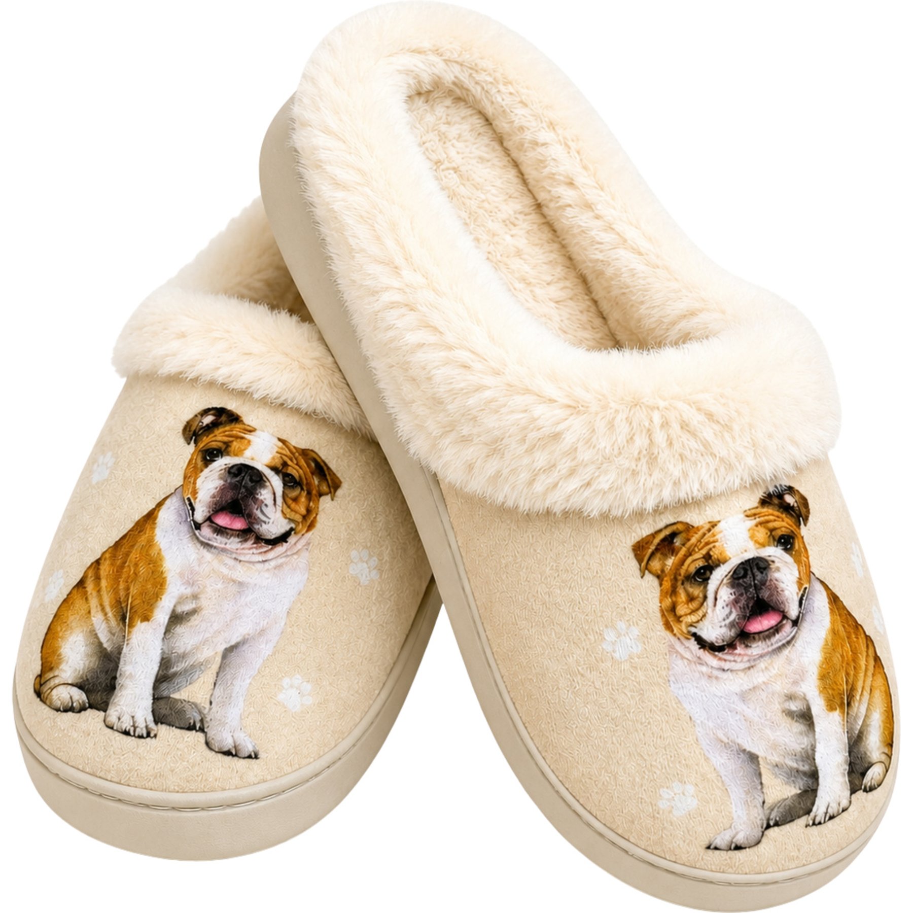 E&S PETS Bulldog Snugg Slippers, Small/Medium