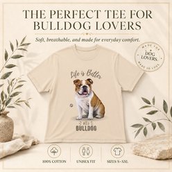 E&S PETS Bulldog T-Shirt, Ivory, Medium slide 2 of 6