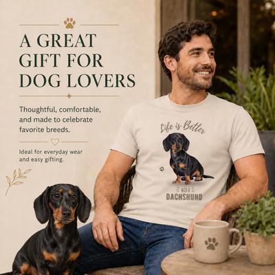 Show full view: E&S PETS Dachshund Black T-Shirt, Ivory, XX-Large slide 6 of 6