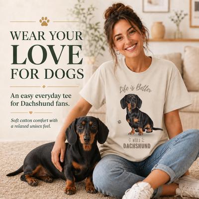 Show full view: E&S PETS Dachshund Black T-Shirt, Ivory, XX-Large slide 5 of 6