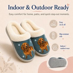 E&S PETS Dachshund Snugg Slippers, Red, Small/Medium slide 2 of 7