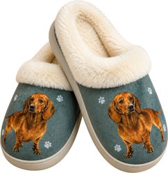 E&S PETS Dachshund Snugg Slippers, Red, Small/Medium