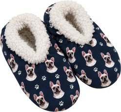E&S PETS French Bulldog Slippers, Black, one size