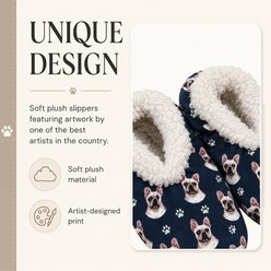 E&S PETS French Bulldog Slippers, Black, one size slide 2 of 6