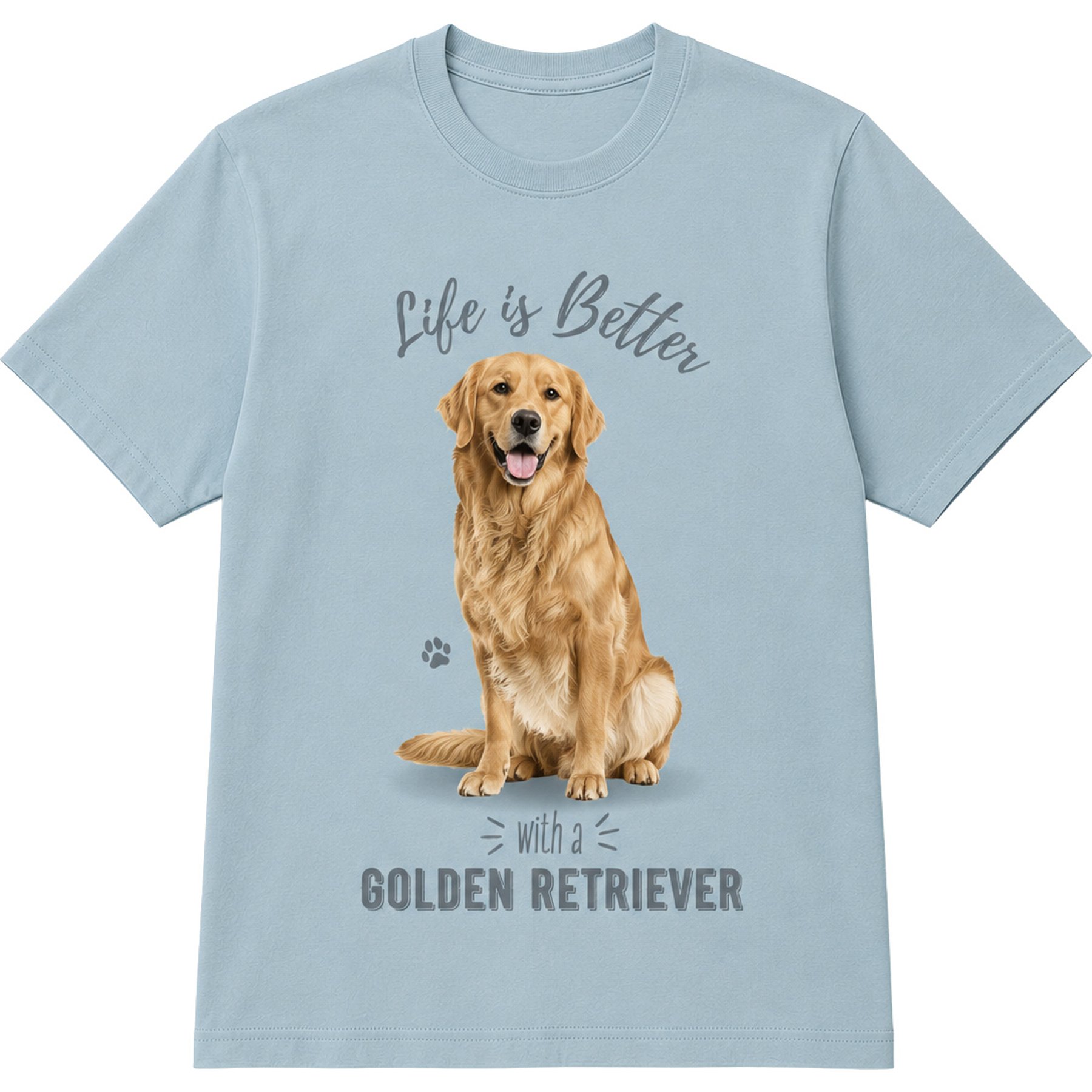 E&S PETS Golden Retriever T-Shirt, Blue, X-Large