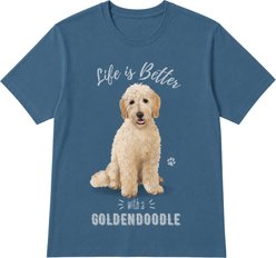 E&S PETS Goldendoodle T-Shirt, Blue, Large slide 1 of 6