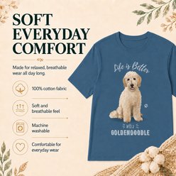 E&S PETS Goldendoodle T-Shirt, Blue, Large slide 2 of 6