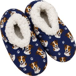 E&S PETS Jack Russell Slippers, Blue, one size