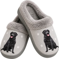 E&S PETS Labrador Black Snugg Slippers, Large/X-Large