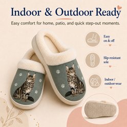 E&S PETS Maine Coon Snugg Slippers, Small/Medium slide 2 of 7