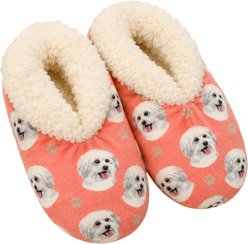 E&S PETS Maltese Slippers, Pink, one size