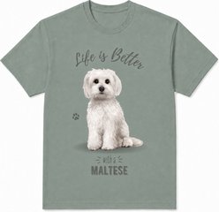 E&S PETS Maltese T-Shirt, Green, Large