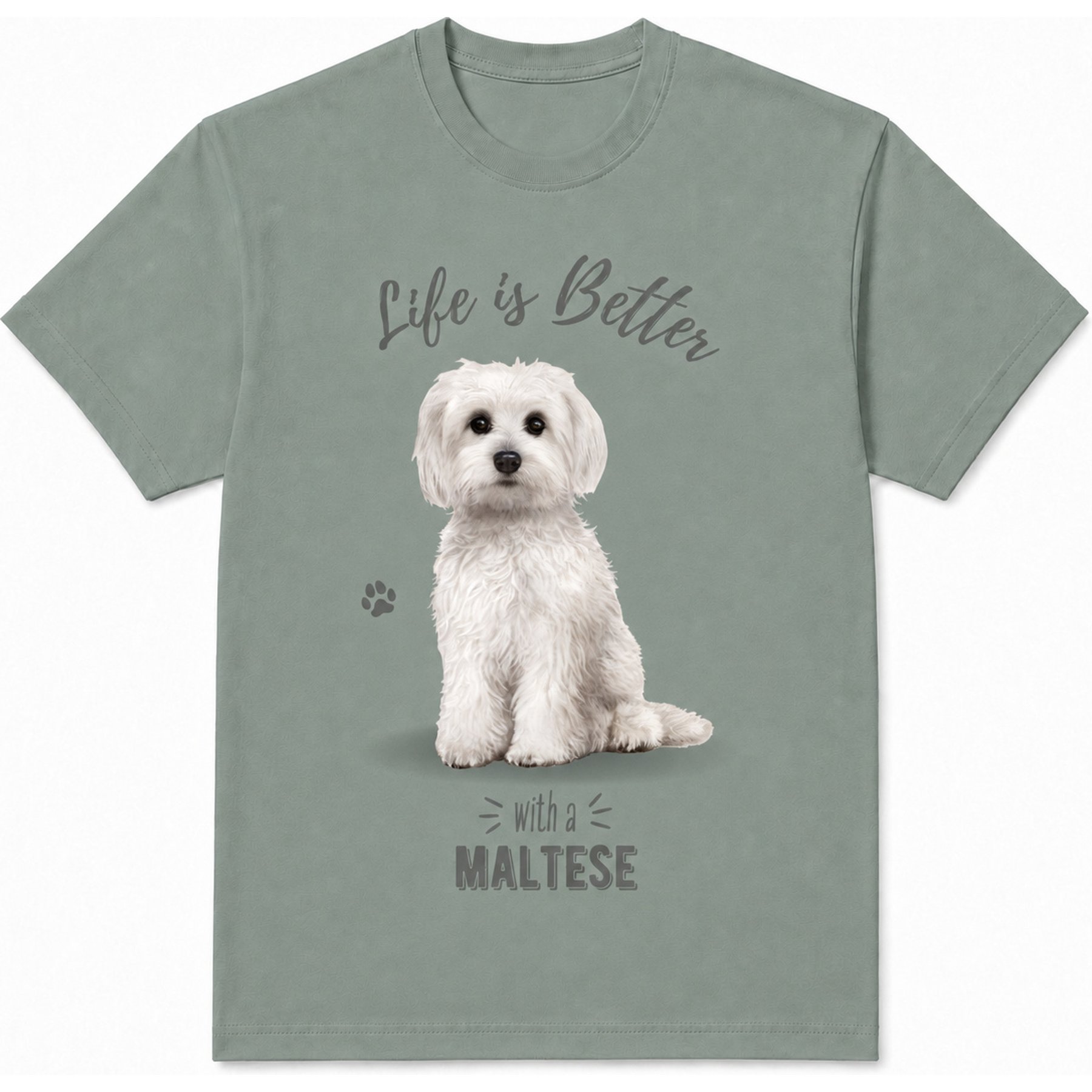 E&S PETS Maltese T-Shirt, Green, Large