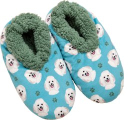 E&S PETS Poodle Slippers, Teal, one size