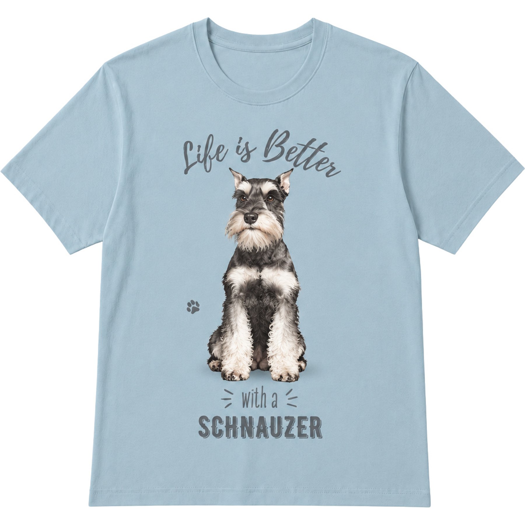 E&S PETS Schnauzer T-Shirt, Blue, Large