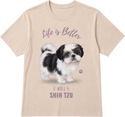 E&S PETS Shih Tzu T-Shirt, Pink, X-Large