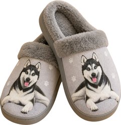 E&S PETS Siberian Husky Snugg Slippers, Large/X-Large
