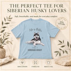 E&S PETS Siberian Husky T-Shirt, Blue, Large slide 2 of 6
