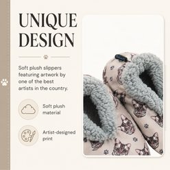 E&S PETS Silver Tabby Slippers, Grey, one size slide 2 of 6
