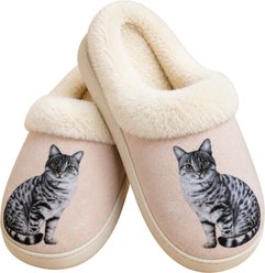 E&S PETS Silver Tabby Snugg Slippers, Small/Medium slide 1 of 7