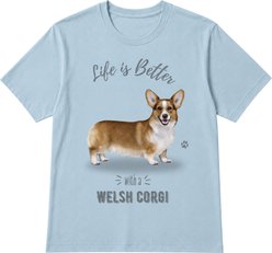 E&S PETS Welsh Corgi T-Shirt, Blue, XX-Large