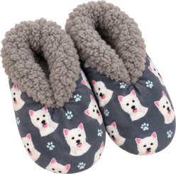 E&S PETS Westie Slippers, Grey, one size