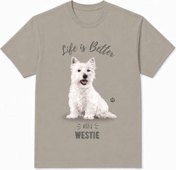 E&S PETS Westie T-Shirt, Grey, XX-Large