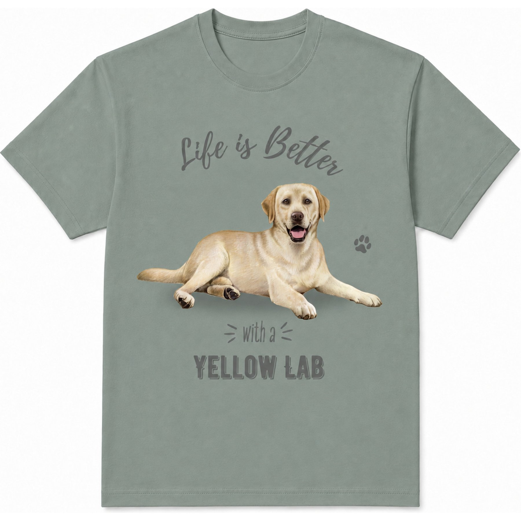 E&S PETS Yellow Labrador T-Shirt, Green, Large