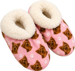 E&S PETS Yorkie Slippers, Pink, one size slide 1 of 6