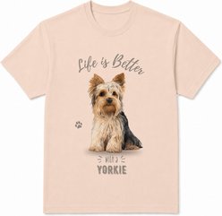 E&S PETS Yorkie T-Shirt, Pink, Medium
