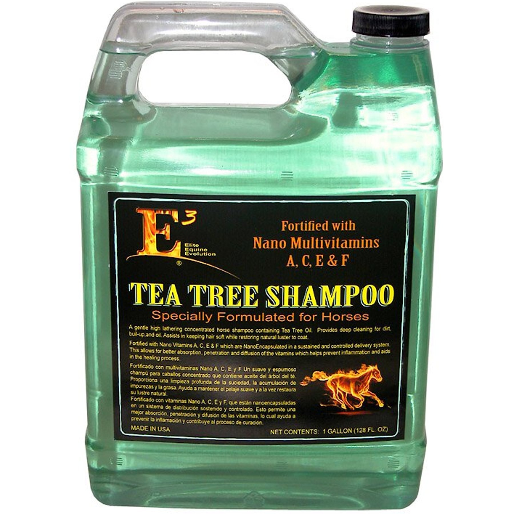 E3 Tea Tree Horse Shampoo, 1-gal bottle