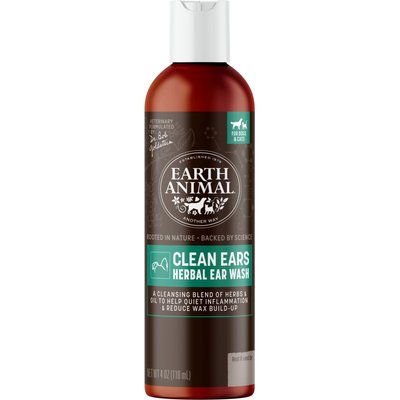 Earth Animal Earth Animal Apothecary Clean Ears Natural Grooming Herbal Ear Wash Cleanser for Dogs & Cats, 4-fl oz bottle