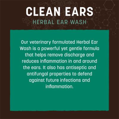 Show full view: Earth Animal Apothecary Clean Ears Natural Grooming Herbal Ear Wash Cleanser for Dogs & Cats, 4-fl oz bottle slide 3 of 8