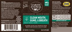 Earth Animal Apothecary Clean Mouth, Gums & Breath Herbal Liquid Dental Supplement for Dogs & Cats, 2-fl oz bottle slide 2 of 9