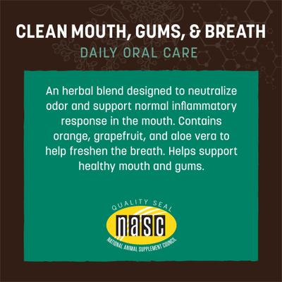Show full view: Earth Animal Apothecary Clean Mouth, Gums & Breath Herbal Liquid Dental Supplement for Dogs & Cats, 2-fl oz bottle slide 4 of 11