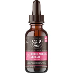 Earth Animal Apothecary Cough, Wheeze, & Sneeze Herbal Liquid Respiratory Supplement for Dogs & Cats, 2-fl oz bottle Earth Animal Apothecary Cough, Wheeze, & Sneeze Herbal Liquid Respiratory Supplement for Dogs & Cats, 2-fl oz bottle