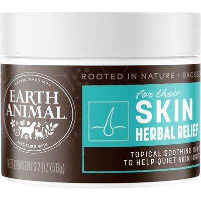 Earth Animal Earth Animal Apothecary for Their Skin Herbal Relief Natural Grooming Balm Soothing Nose, Paw, & Skin Ointment for Dogs & Cats, 2-oz jar