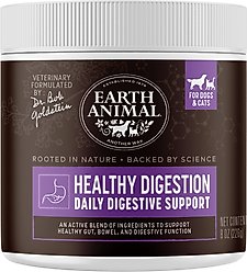 Earth Animal Apothecary Healthy Digestion Digestive Nutritional Probiotic Powder Supplement for Dogs & Cats, 8-oz container