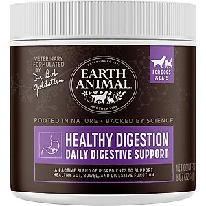 Earth Animal Apothecary Healthy Digestion Digestive Nutritional Probiotic Powder Supplement for Dogs & Cats, 8-oz container