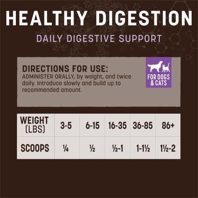 Show full view: Earth Animal Apothecary Healthy Digestion Digestive Nutritional Probiotic Powder Supplement for Dogs & Cats, 8-oz container slide 6 of 11
