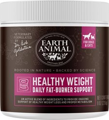 Earth Animal Apothecary Healthy Weight Metabolism & Weight Management Powder Supplement for Dogs & Cats, 8-oz container