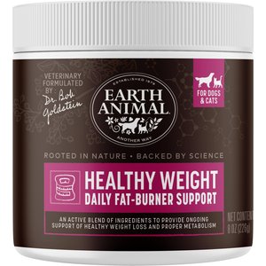 Earth Animal Apothecary Healthy Weight Metabolism & Weight Management Powder Supplement for Dogs & Cats, 8-oz container