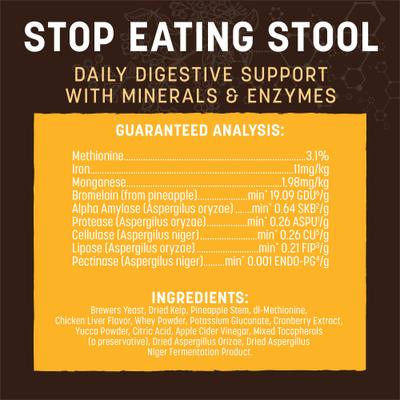 Show full view: Earth Animal Apothecary Stop Eating Stool Coprophagia & Digestive Powder Supplement for Dogs & Cats, 8-oz container slide 5 of 10