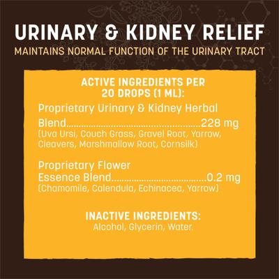 Show full view: Earth Animal Apothecary Urinary & Kidney Relief Herbal Liquid Supplement for Dogs & Cats, 2-fl oz bottle slide 6 of 12