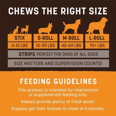 Show full view: Earth Animal No-Hide Large Rolls Long Lasting Natural Rawhide Alternative Chicken Recipe Chew Dog Treats, 1 count slide 6 of 11