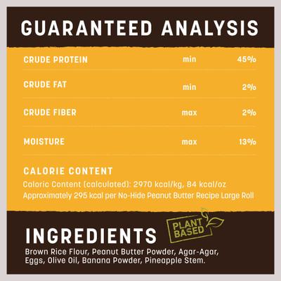 Show full view: Earth Animal No-Hide Large Rolls Long Lasting Natural Rawhide Alternative Peanut Butter Vegetarian Recipe Chew Dog Treats, 2 count slide 8 of 12